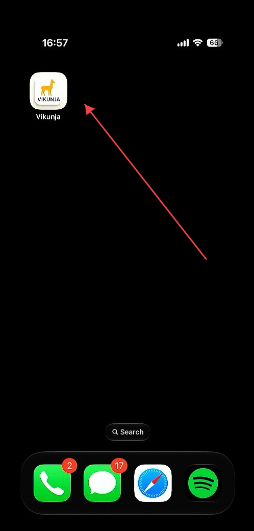 Open Vikunja app