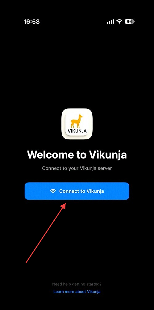 Connect to Vikunja server