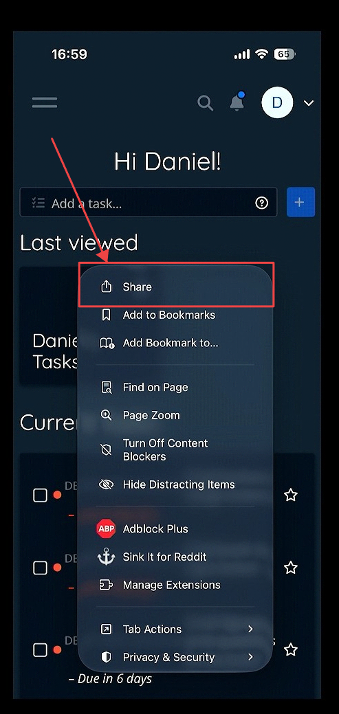Install Vikunja as a web app
