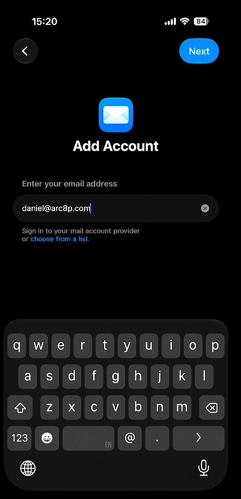 Enter in your ARC8 Email